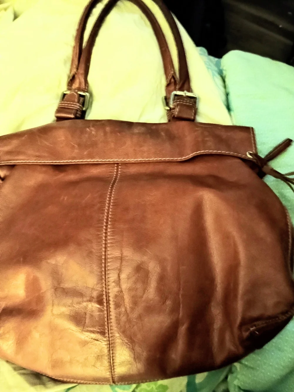 SUNDANCE BROWN ITALIAN LEATHER HANDBAG!! BEAUTIFUL! DISTRESSED